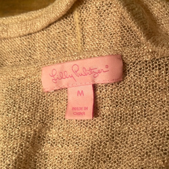 Lilly Pulitzer open front fringe sweater size medium - Picture 2 of 4